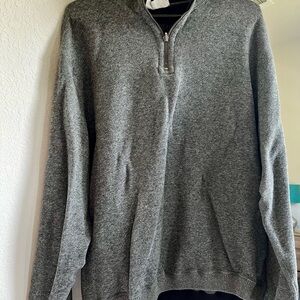 Daniel Cremieux Men's Zip-Up Gray Sweater